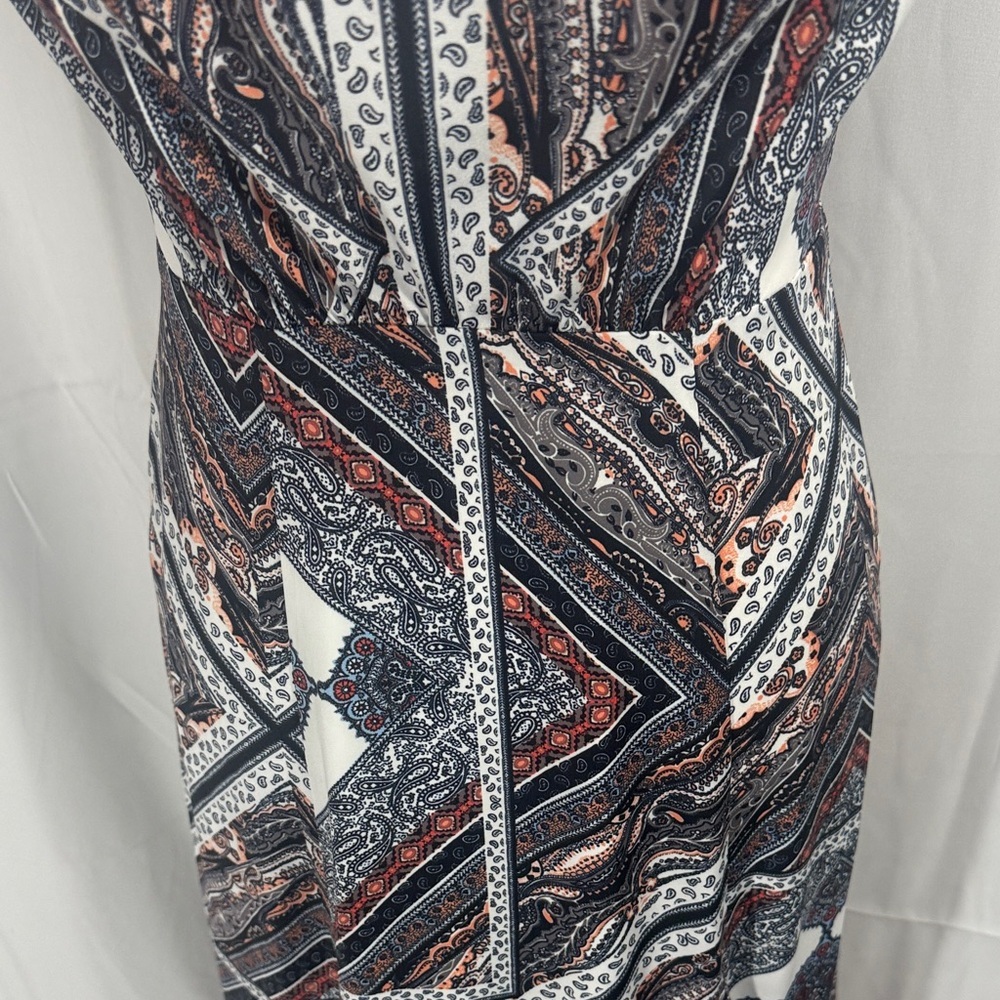 TJD Abstract Print Halter Maxi Dress Black Multicolor XS - Picture 5 of 12